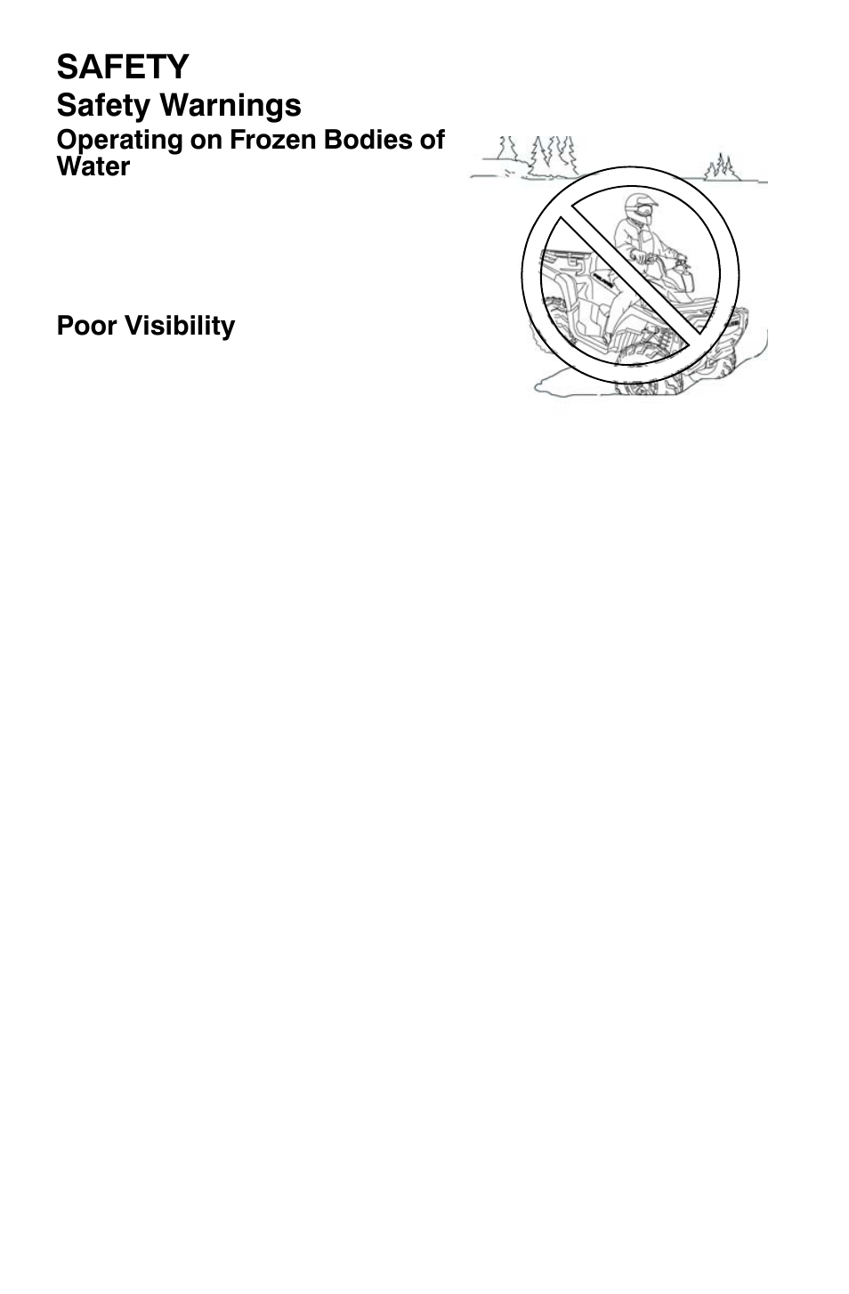 Safety, Safety warnings | Polaris Sportsman 800 X2 User Manual | Page 23 / 148