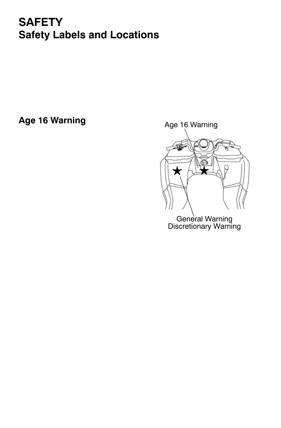 Safety, Safety labels and locations | Polaris Sportsman 800 X2 User Manual | Page 25 / 148