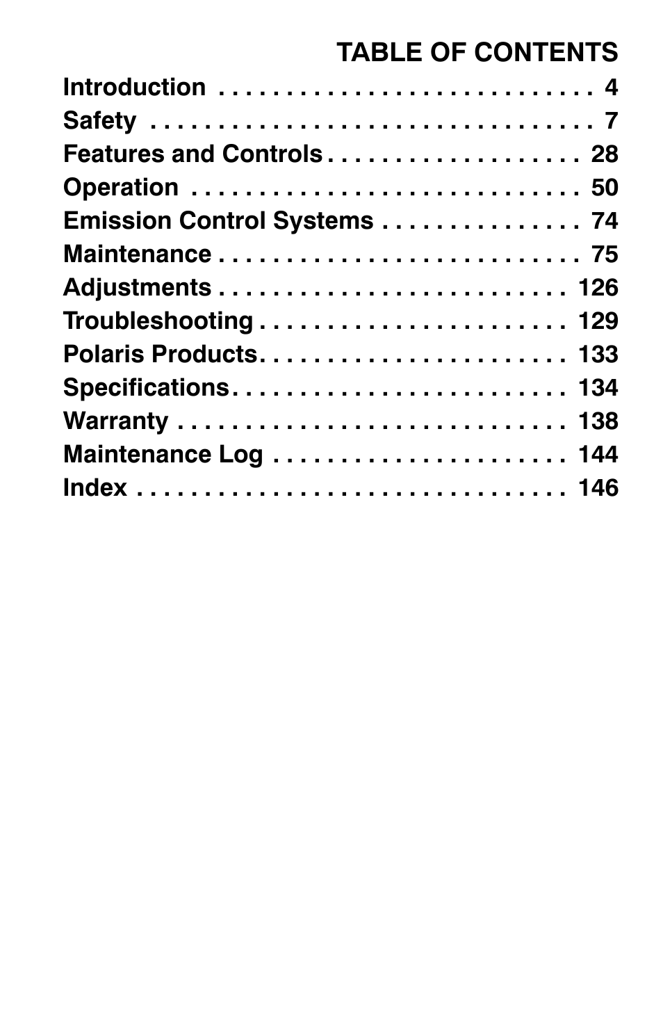 Polaris Sportsman 800 X2 User Manual | Page 6 / 148