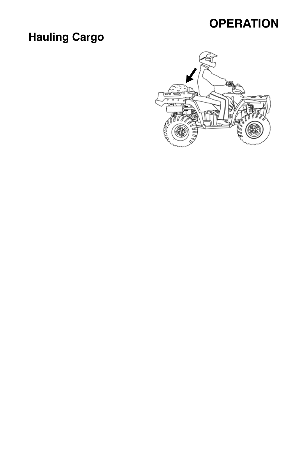 Operation, Hauling cargo | Polaris Sportsman 800 X2 User Manual | Page 74 / 148