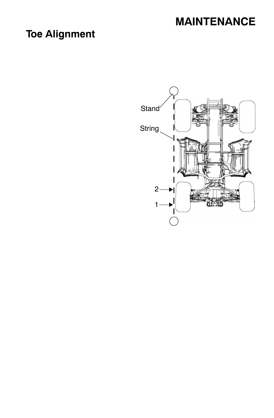 Maintenance, Toe alignment | Polaris Sportsman 800 X2 User Manual | Page 98 / 148