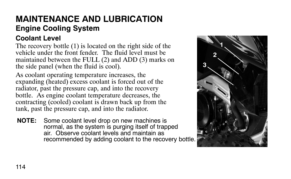 Maintenance and lubrication | Polaris Outlaw User Manual | Page 117 / 200