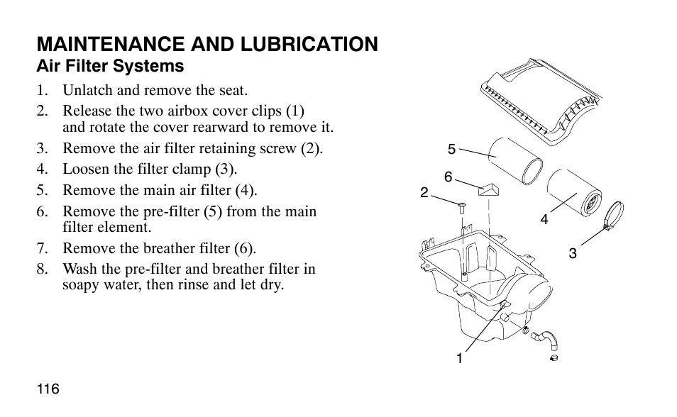Maintenance and lubrication | Polaris Outlaw User Manual | Page 119 / 200