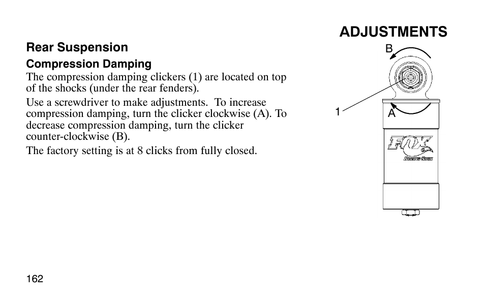 Adjustments | Polaris Outlaw User Manual | Page 165 / 200