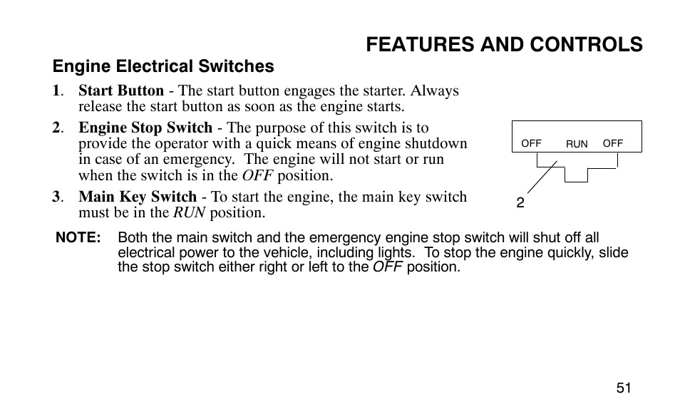 Features and controls | Polaris Outlaw User Manual | Page 54 / 200