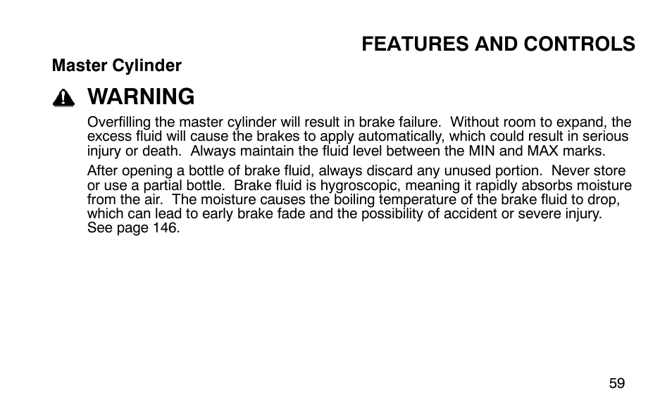 Warning, Features and controls | Polaris Outlaw User Manual | Page 62 / 200