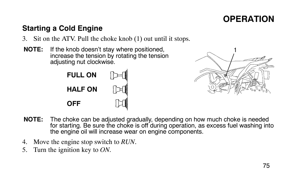 Operation | Polaris Outlaw User Manual | Page 78 / 200