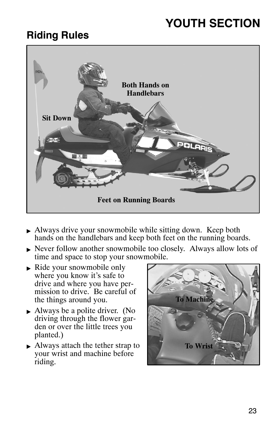 Riding rules | Polaris 120 Pro X User Manual | Page 26 / 92