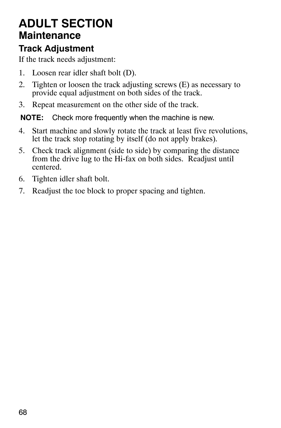 Maintenance | Polaris 120 Pro X User Manual | Page 71 / 92