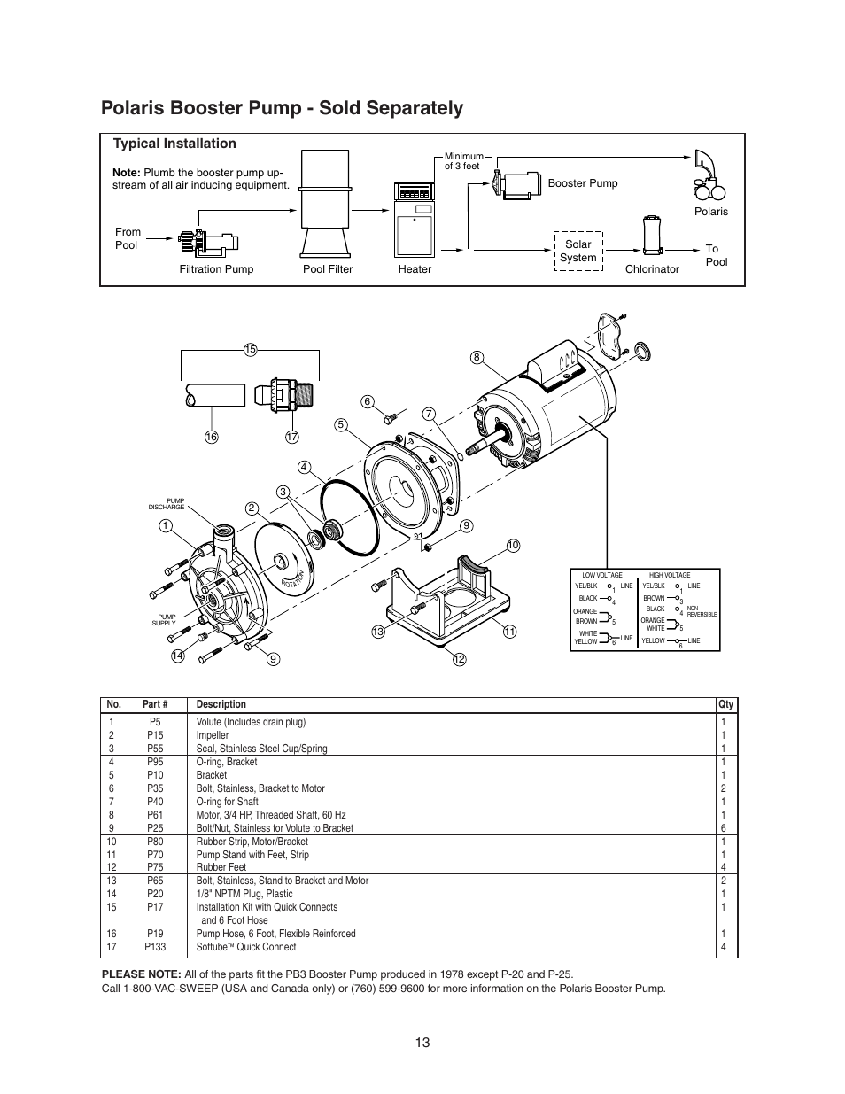 Polaris booster pump, Polaris booster pump - sold separately, Typical installation | Polaris 380 User Manual | Page 14 / 19