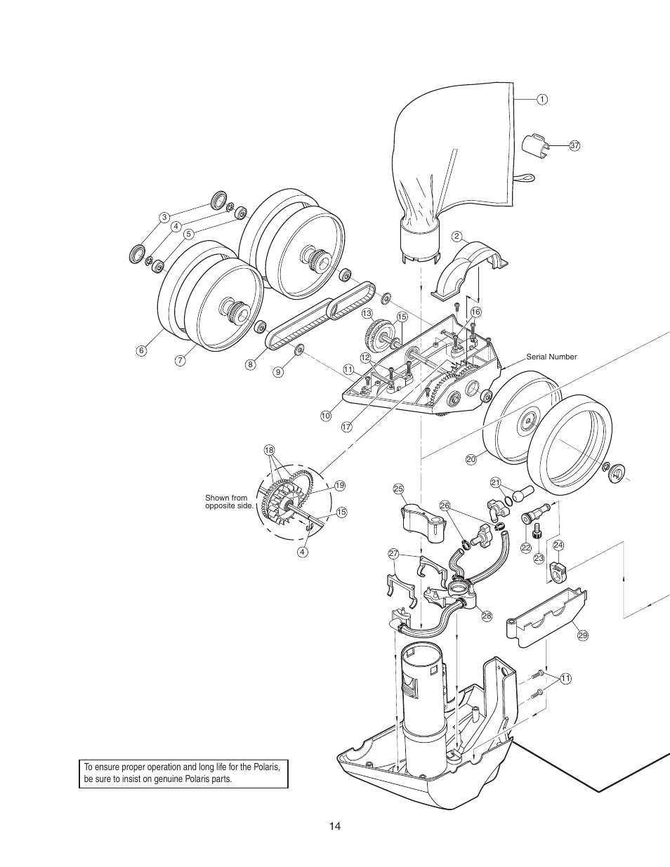 Exploded parts diagram | Polaris 380 User Manual | Page 15 / 19