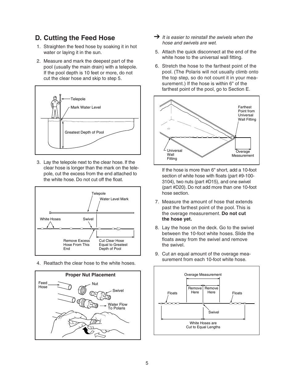 D. cutting the feed hose | Polaris 380 User Manual | Page 6 / 19