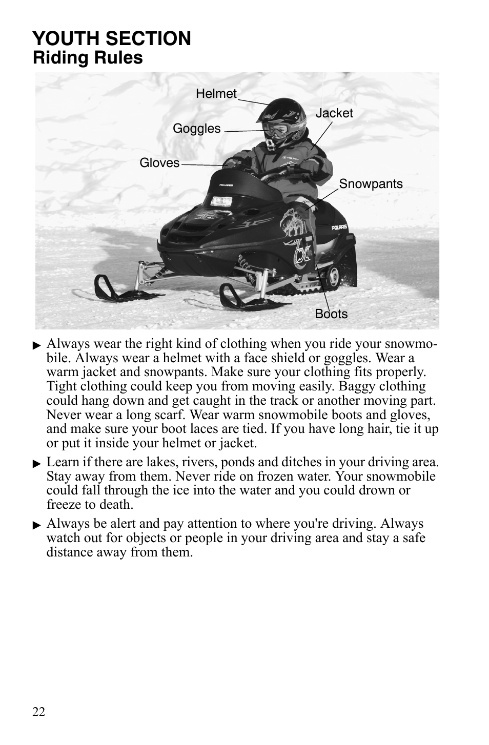 Riding rules | Polaris 120 Youth User Manual | Page 25 / 100