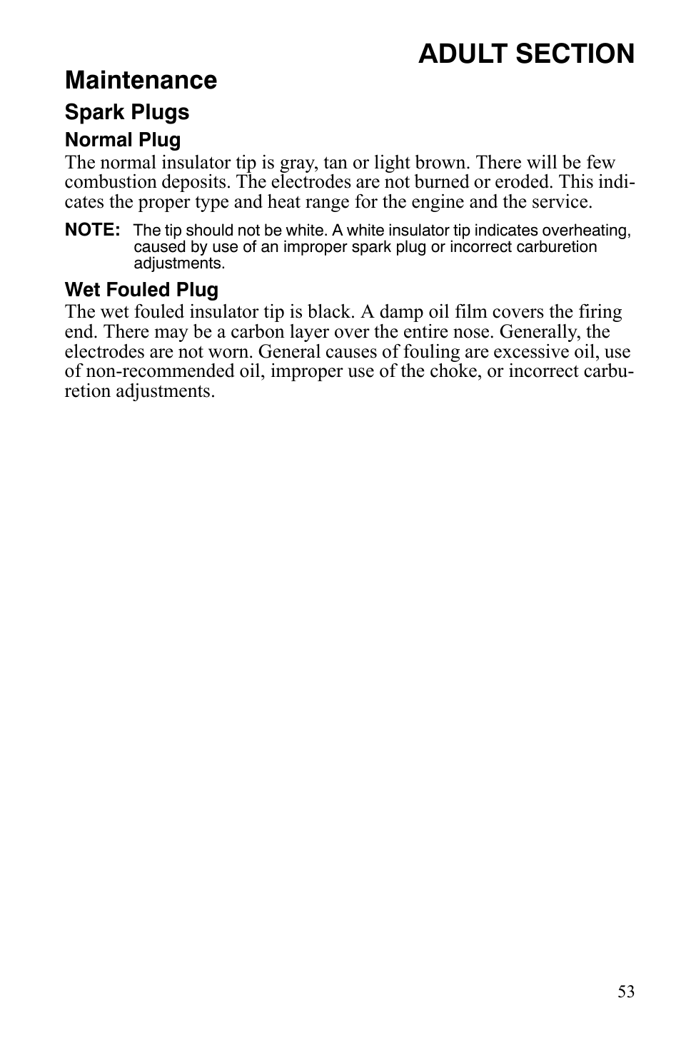 Maintenance | Polaris 120 Youth User Manual | Page 56 / 100
