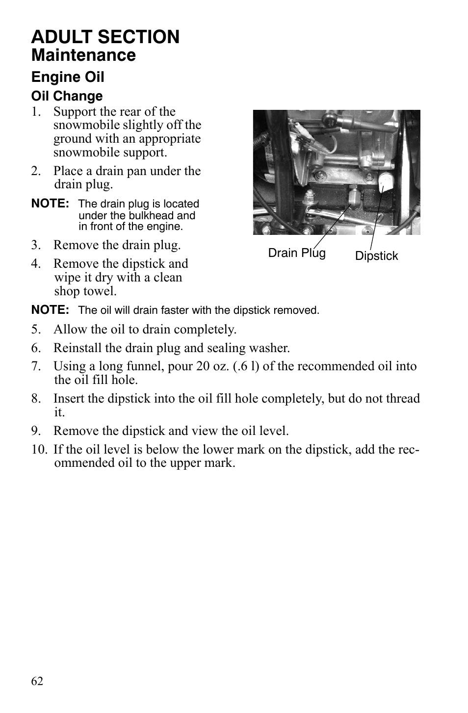 Maintenance | Polaris 120 Youth User Manual | Page 65 / 100