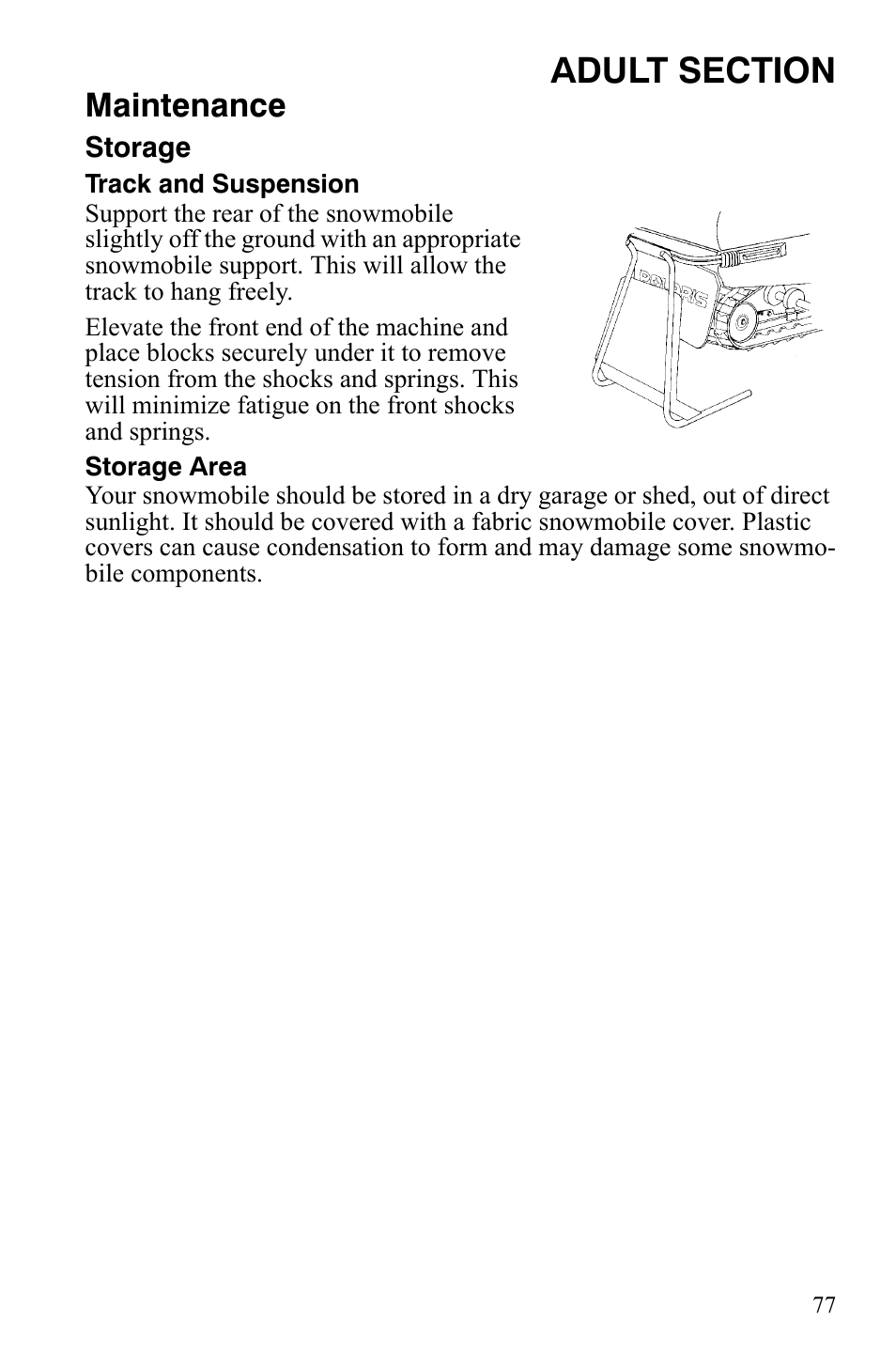 Maintenance | Polaris 120 Youth User Manual | Page 80 / 100
