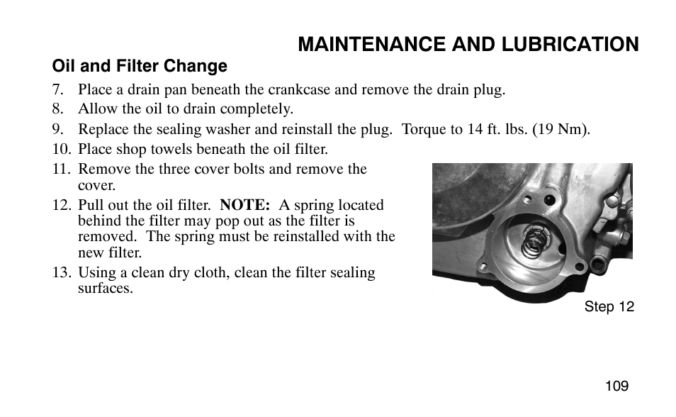 Maintenance and lubrication | Polaris Predator User Manual | Page 112 / 189