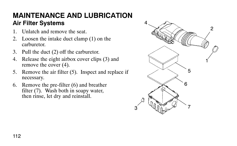 Maintenance and lubrication | Polaris Predator User Manual | Page 115 / 189