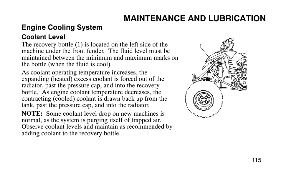 Maintenance and lubrication | Polaris Predator User Manual | Page 118 / 189