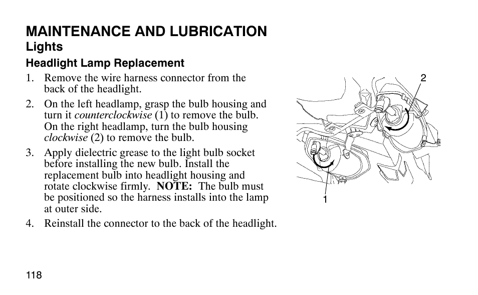 Maintenance and lubrication | Polaris Predator User Manual | Page 121 / 189