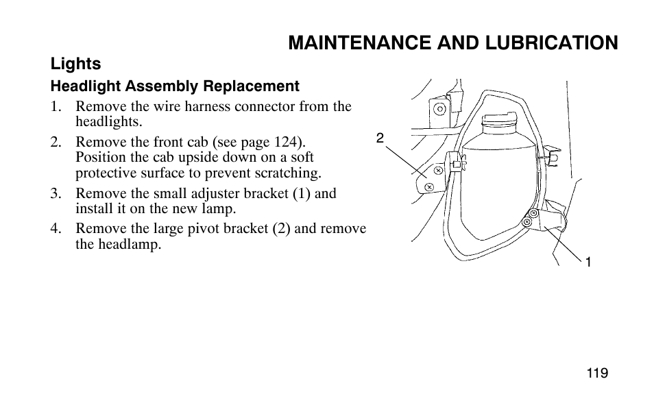 Maintenance and lubrication | Polaris Predator User Manual | Page 122 / 189