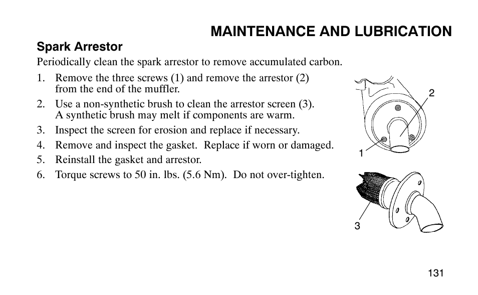 Maintenance and lubrication | Polaris Predator User Manual | Page 134 / 189