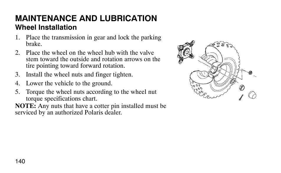 Maintenance and lubrication | Polaris Predator User Manual | Page 143 / 189