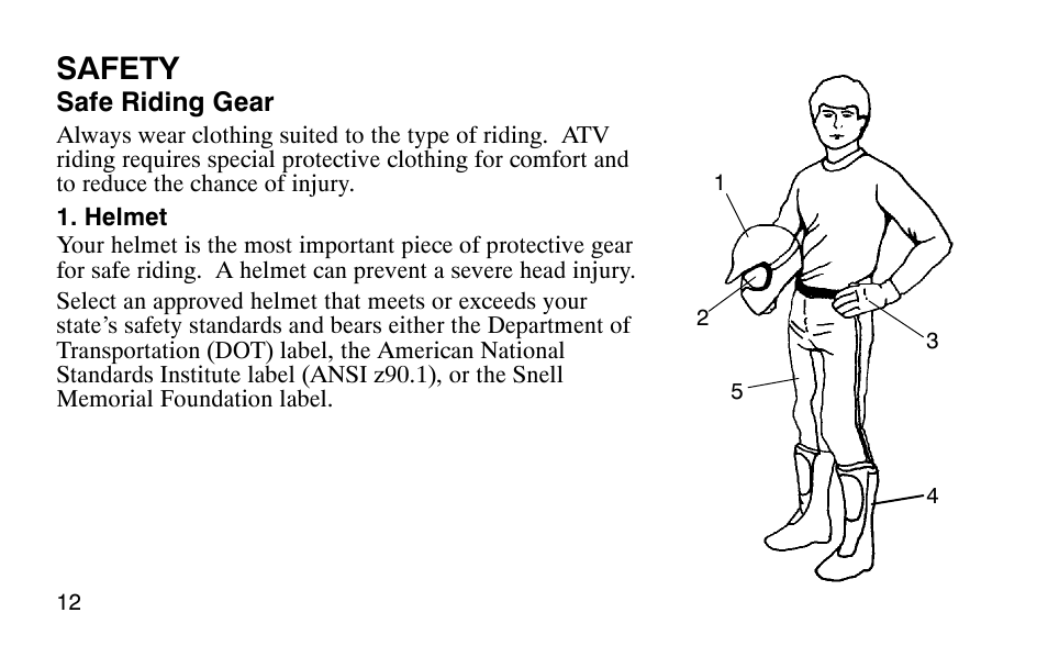 Safety | Polaris Predator User Manual | Page 15 / 189