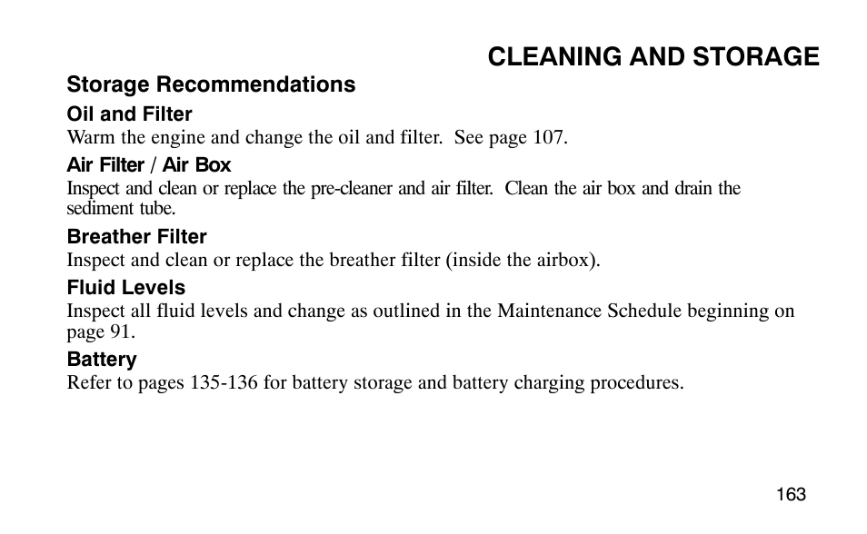 Cleaning and storage | Polaris Predator User Manual | Page 166 / 189