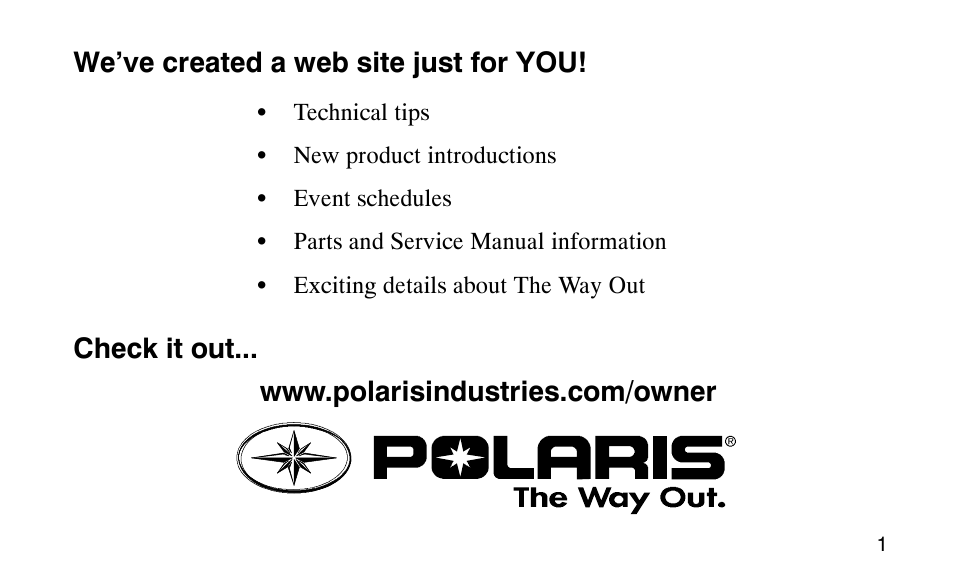 Polaris Predator User Manual | Page 4 / 189