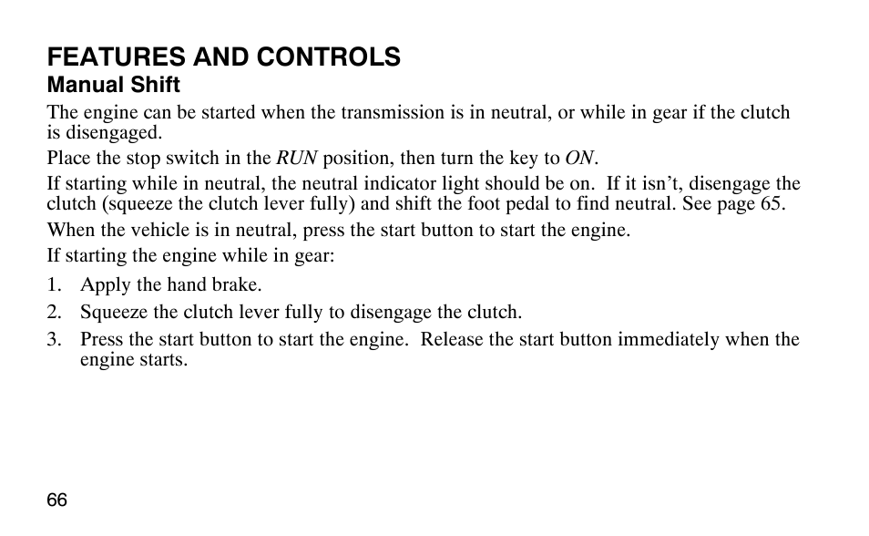 Features and controls | Polaris Predator User Manual | Page 69 / 189