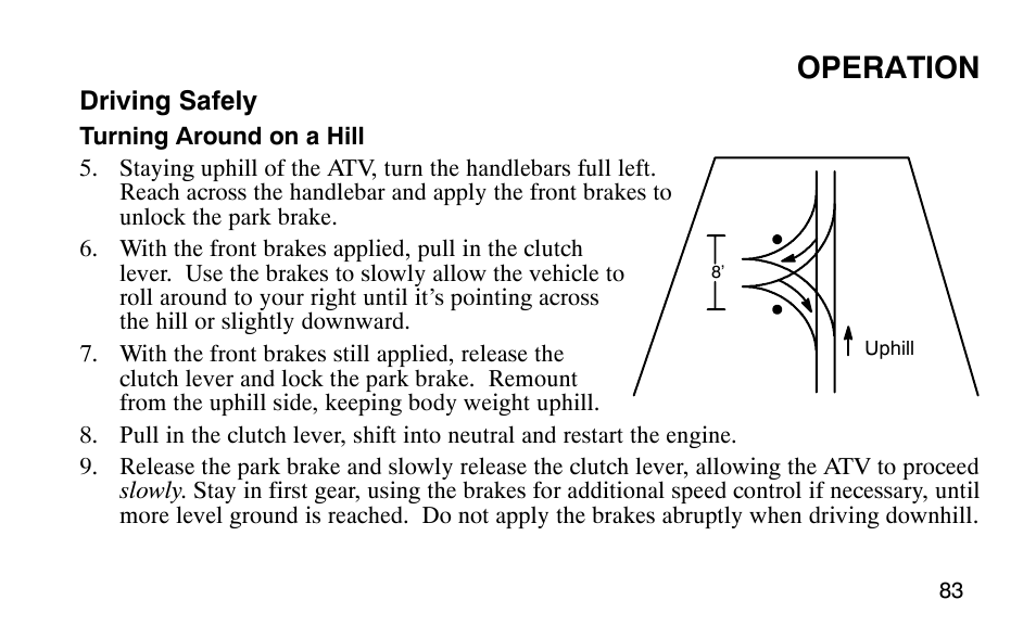 Operation | Polaris Predator User Manual | Page 86 / 189