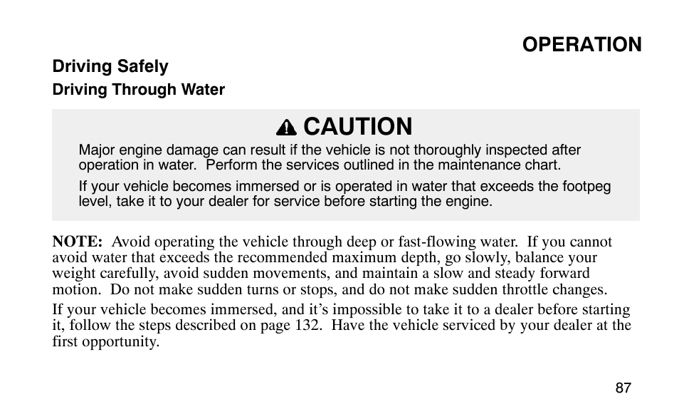 Caution, Operation | Polaris Predator User Manual | Page 90 / 189