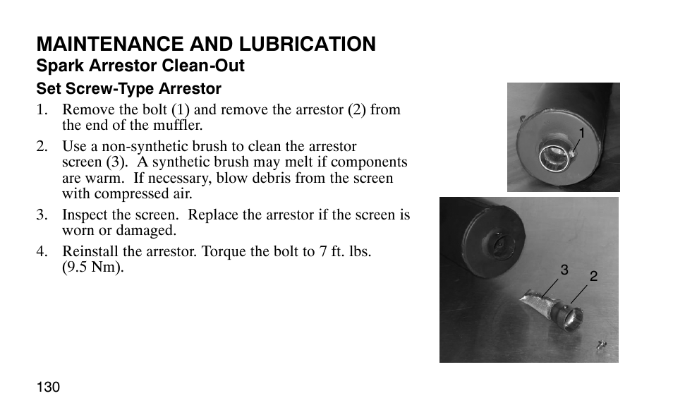 Maintenance and lubrication | Polaris Outlaw 9920783 User Manual | Page 133 / 202