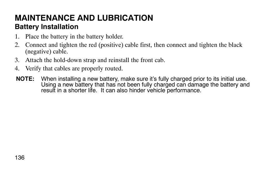Maintenance and lubrication | Polaris Outlaw 9920783 User Manual | Page 139 / 202