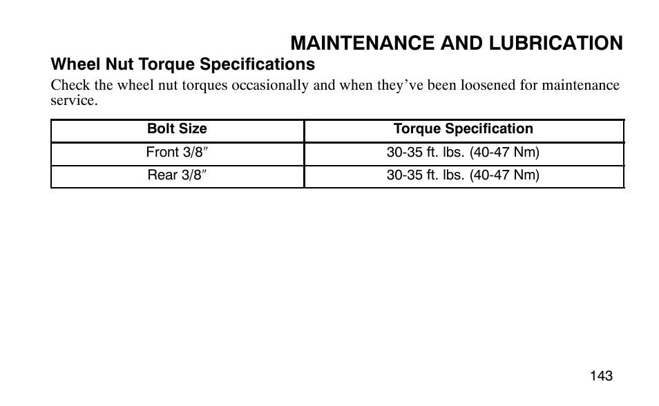 Maintenance and lubrication | Polaris Outlaw 9920783 User Manual | Page 146 / 202