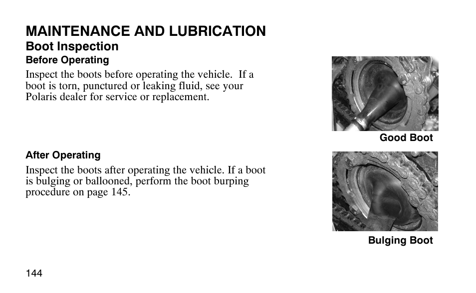 Maintenance and lubrication | Polaris Outlaw 9920783 User Manual | Page 147 / 202