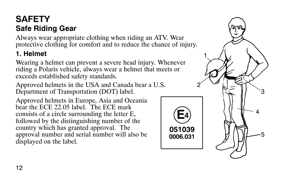 Safety | Polaris Outlaw 9920783 User Manual | Page 15 / 202