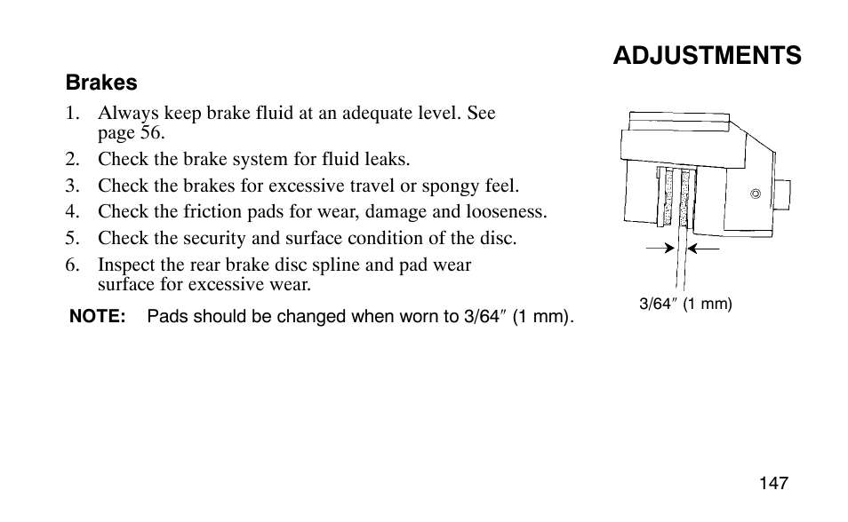 Adjustments | Polaris Outlaw 9920783 User Manual | Page 150 / 202