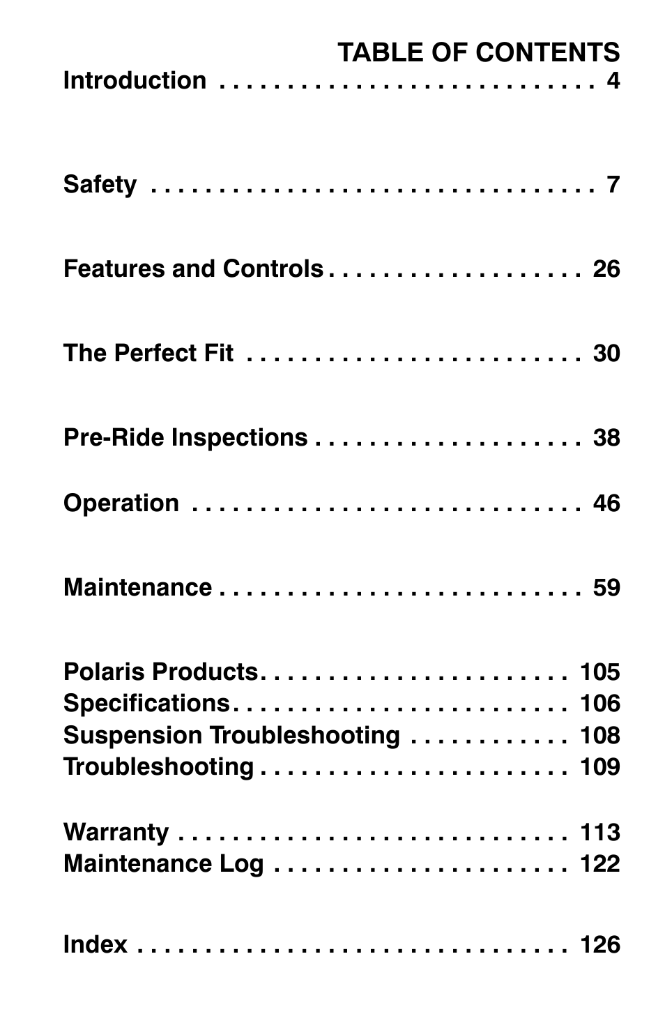 Polaris Widetrak LX User Manual | Page 6 / 130
