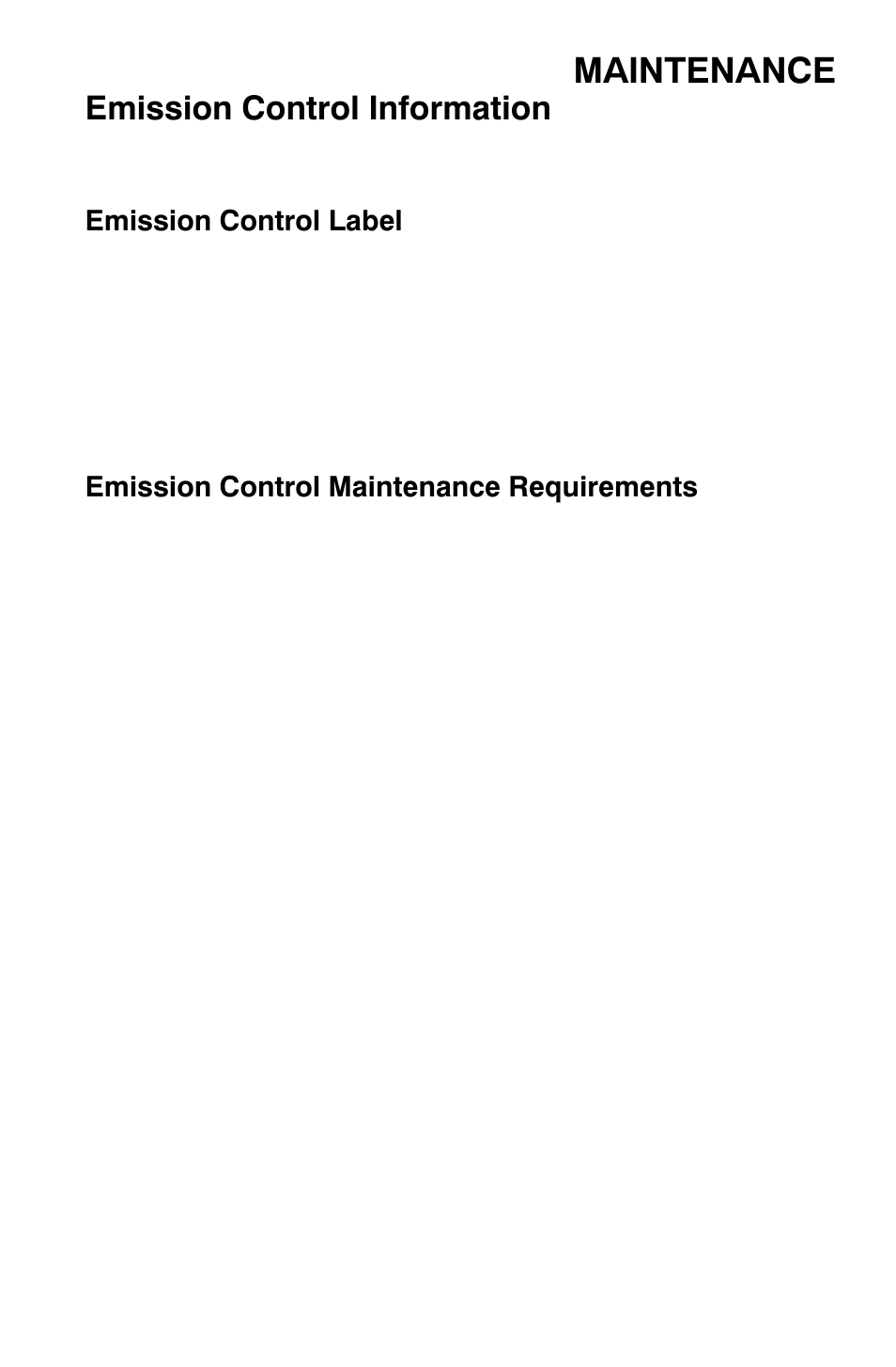 Maintenance, Emission control information | Polaris Widetrak LX User Manual | Page 62 / 130
