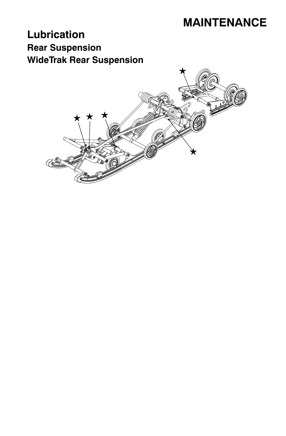 Maintenance, Lubrication | Polaris Widetrak LX User Manual | Page 70 / 130
