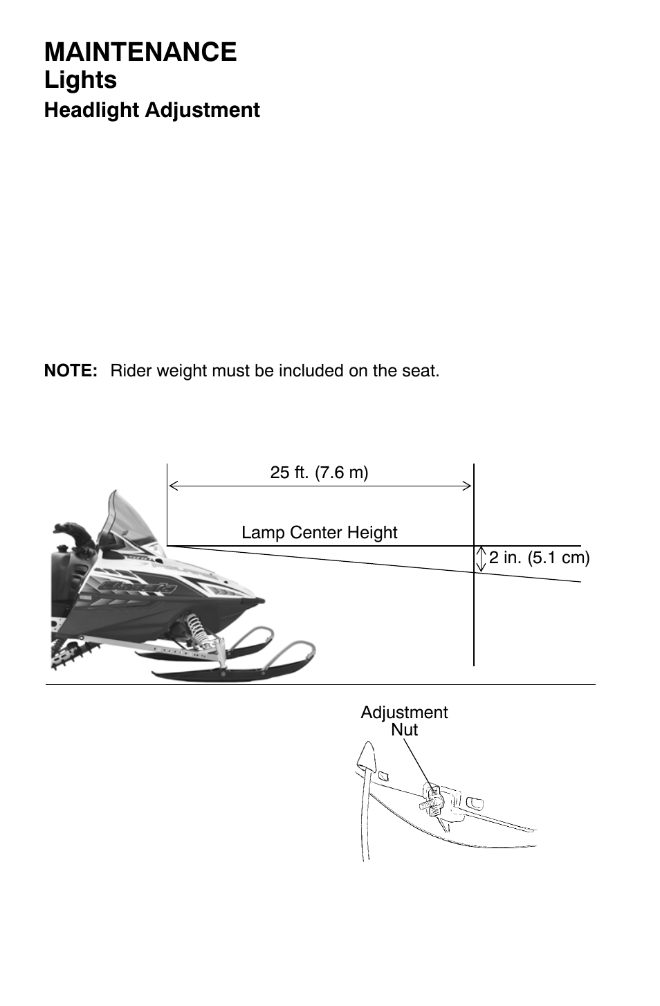 Maintenance, Lights | Polaris Widetrak LX User Manual | Page 83 / 130