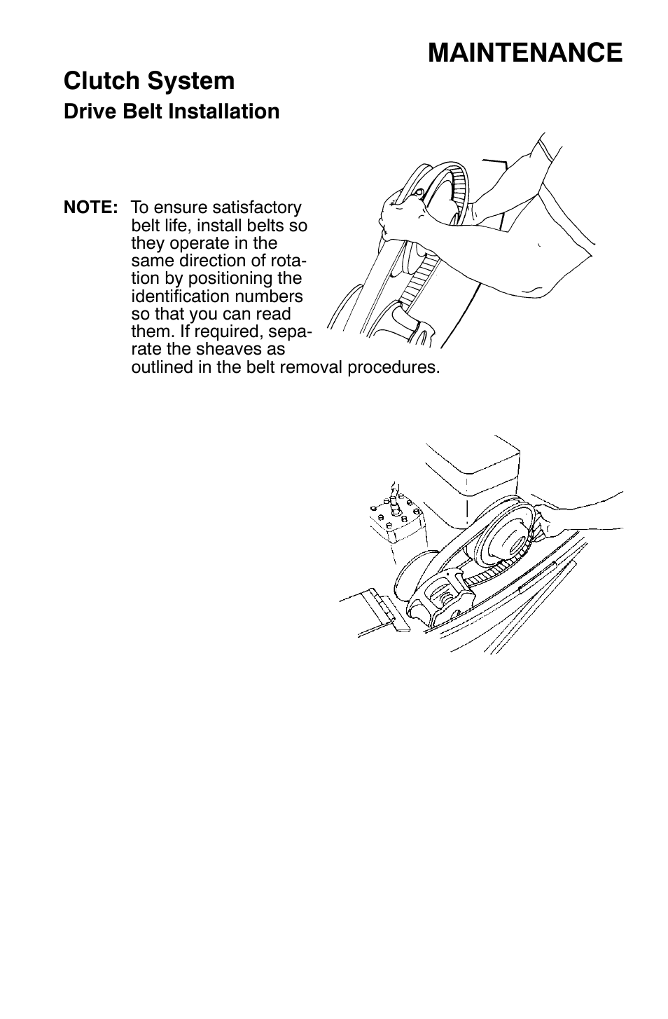 Maintenance, Clutch system | Polaris Widetrak LX User Manual | Page 88 / 130