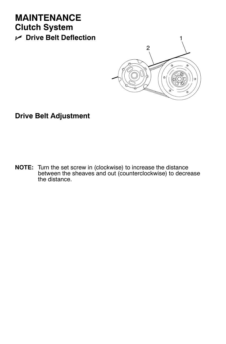 Maintenance, Clutch system | Polaris Widetrak LX User Manual | Page 89 / 130