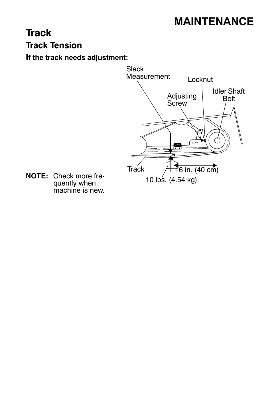 Maintenance, Track | Polaris Widetrak LX User Manual | Page 94 / 130