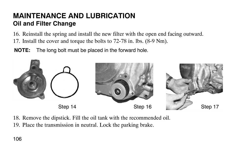 Maintenance and lubrication | Polaris Predator 9920779 User Manual | Page 109 / 191