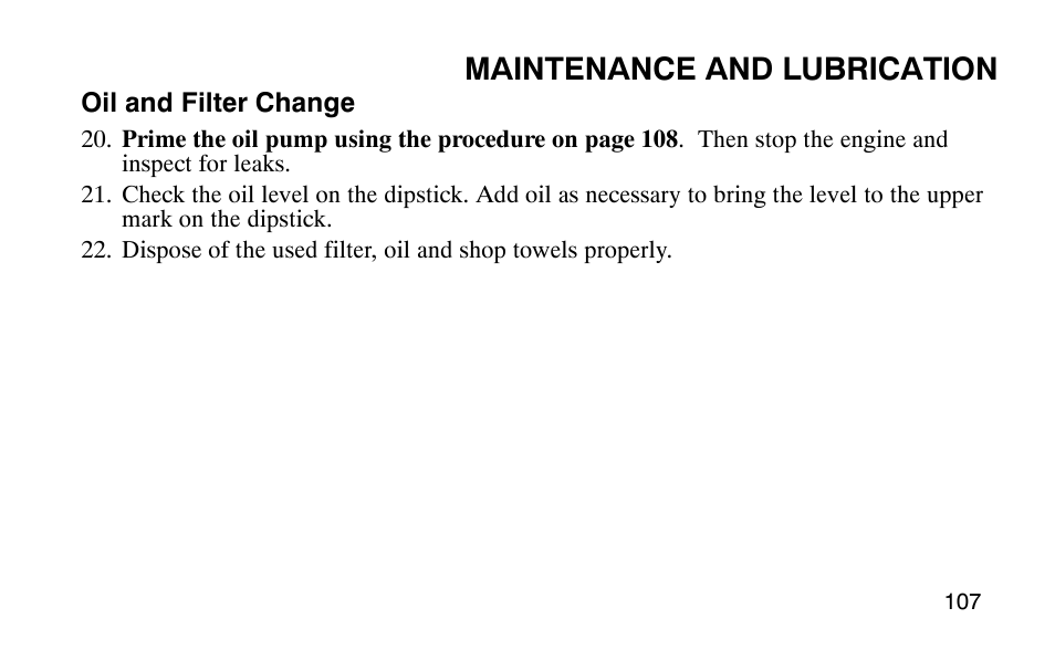 Maintenance and lubrication | Polaris Predator 9920779 User Manual | Page 110 / 191