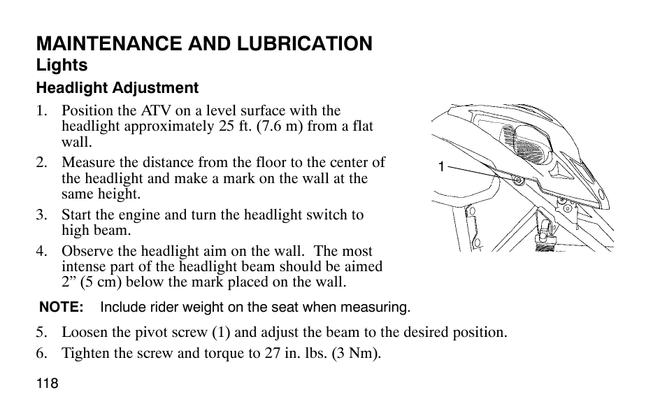 Maintenance and lubrication | Polaris Predator 9920779 User Manual | Page 121 / 191