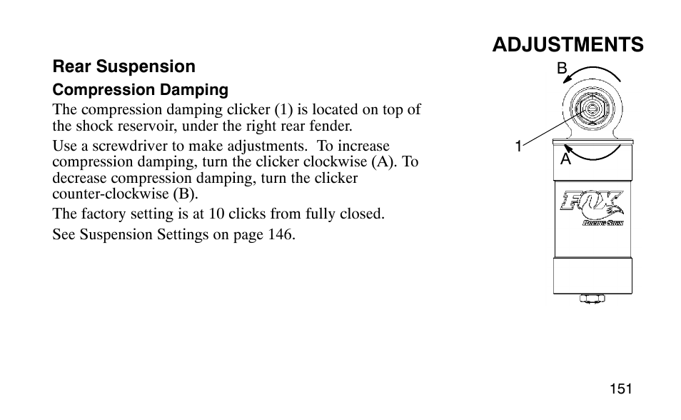 Adjustments | Polaris Predator 9920779 User Manual | Page 154 / 191